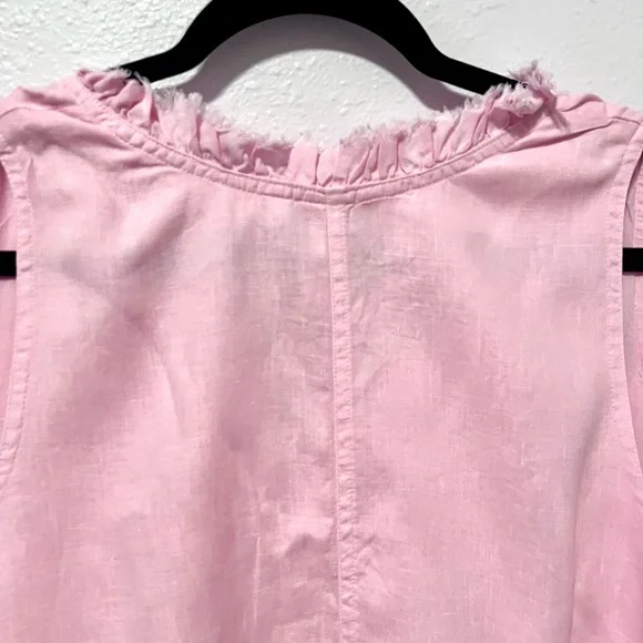 Tommy Bahama Two Palms Ruffle V-Neck Linen A-Line Dress XL - Picture 7 of 8